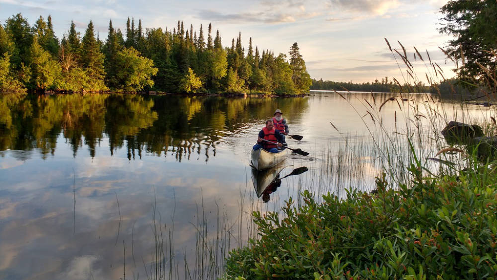 Rod White and Rick Story Canoeing